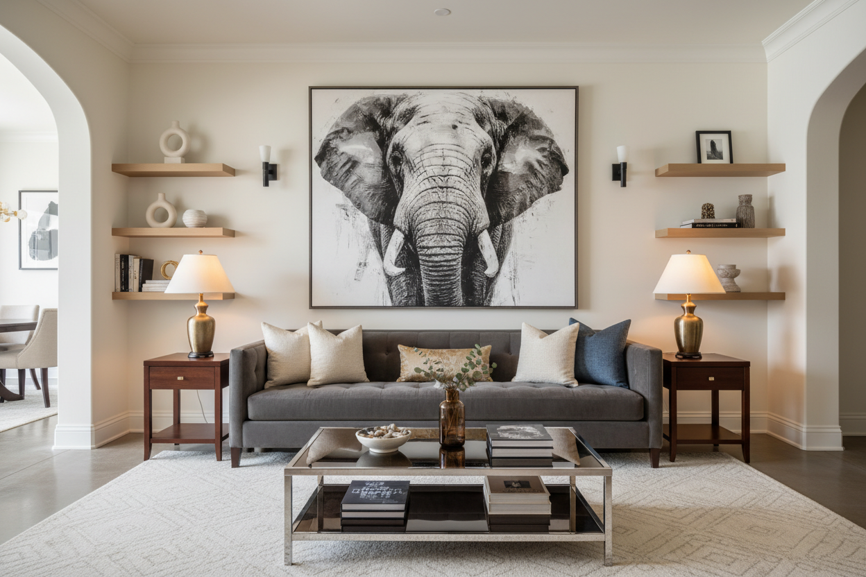 Où placer un tableau éléphant dans sa maison pour un effet déco réussi ?