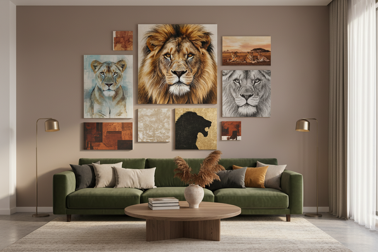 Tableau lion et psychologie des couleurs : quel impact sur l’ambiance ?
