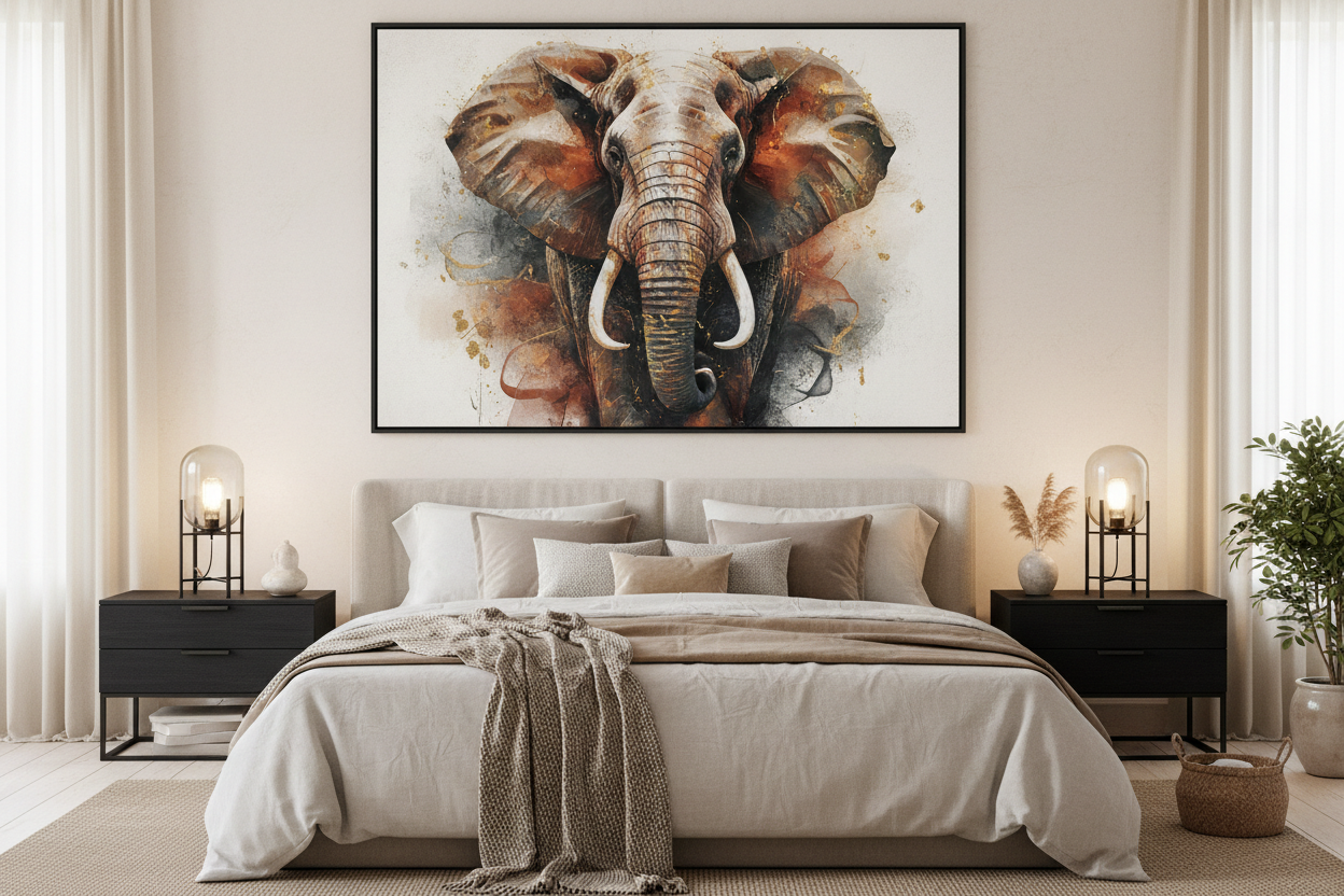 Pourquoi un tableau éléphant apporte du caractère à votre décoration intérieure