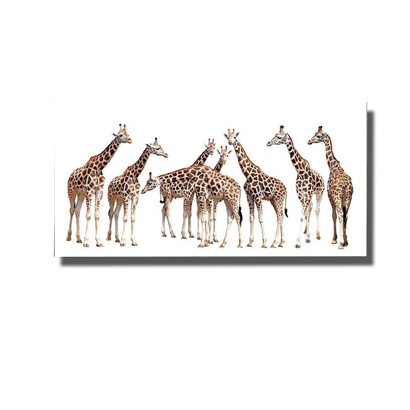tableau africain girafe