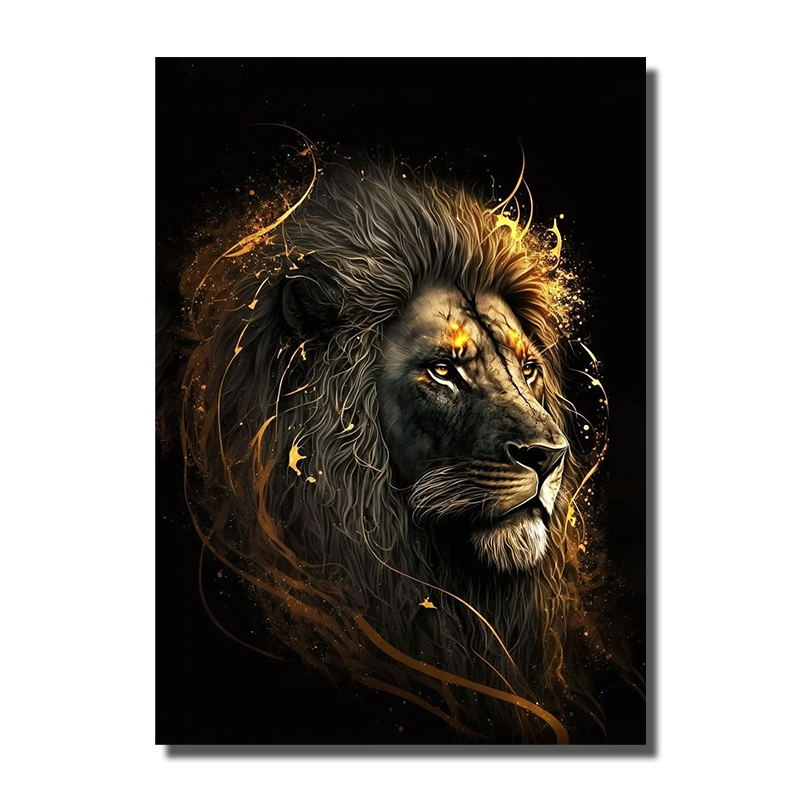 cadre tete de lion