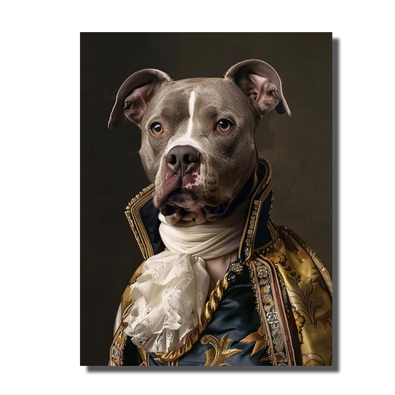 chien en costume tableau