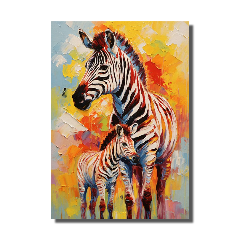 toile zebre multicolore