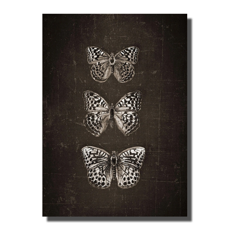 tableau papillon noir et blanc