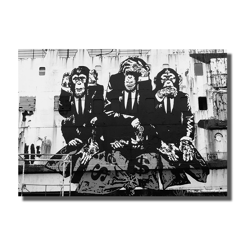 tableau les 3 singes de la sagesse