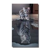 tableau chat reflet tigre