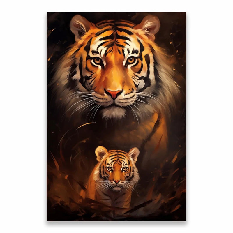 toile tigre couleur