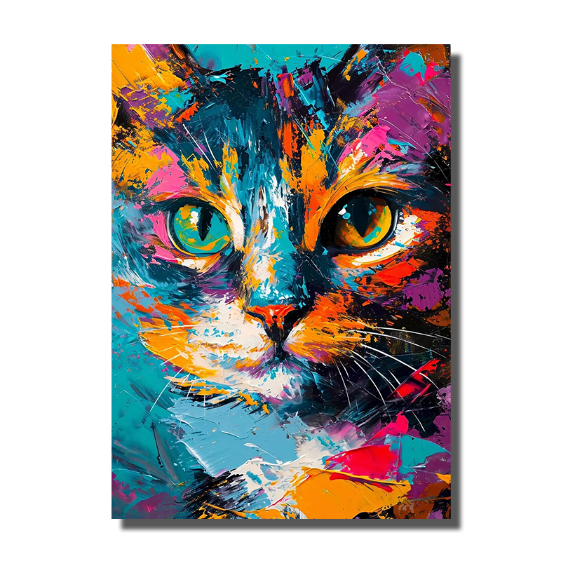 tableau tete de chat