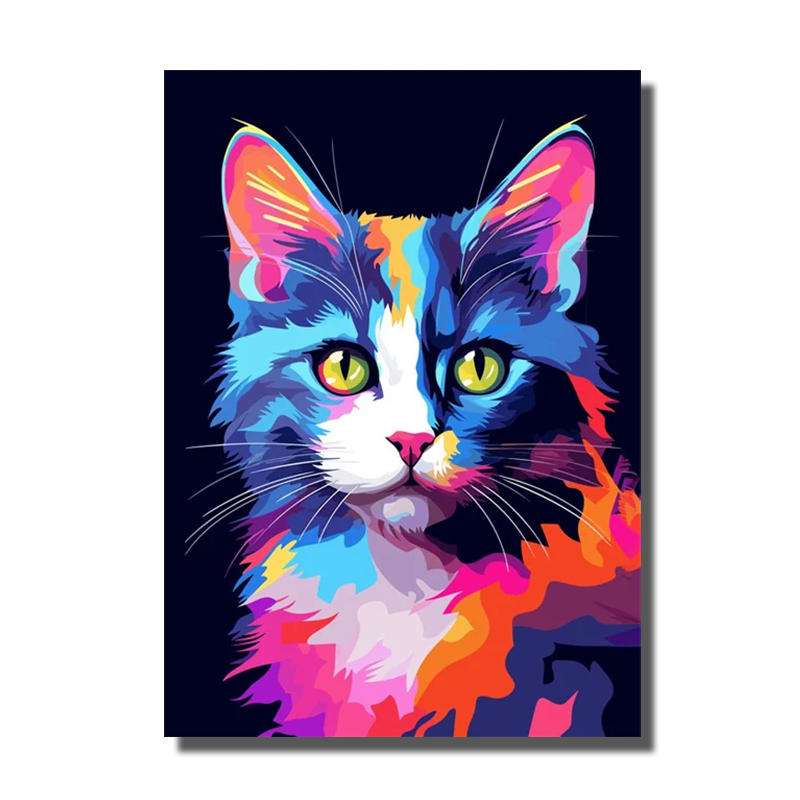 tableau pop art chat