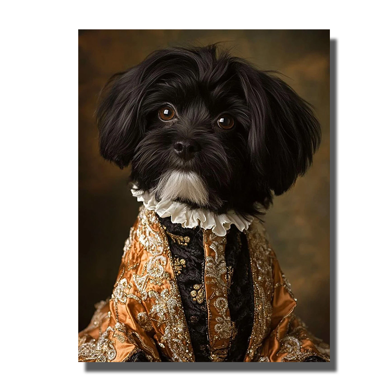 tableau chien humain