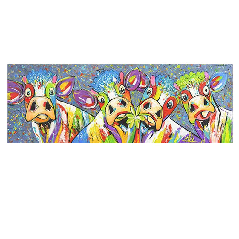 tableau vache multicolore
