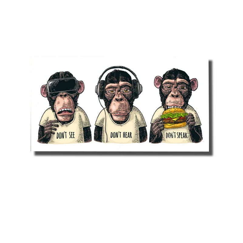 tableau 3 singes