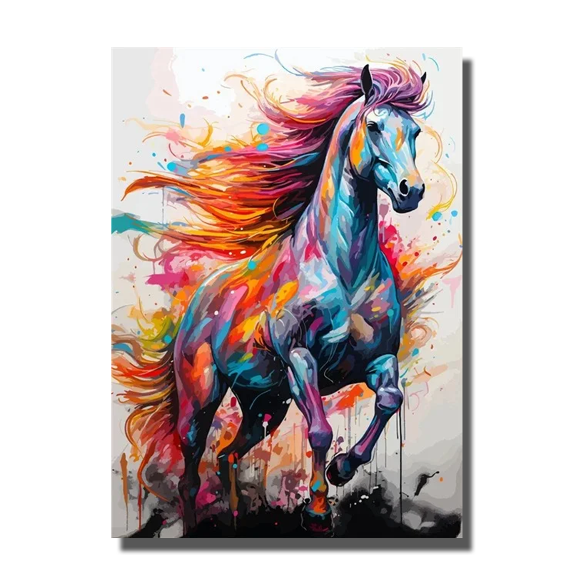 tableau cheval pop art