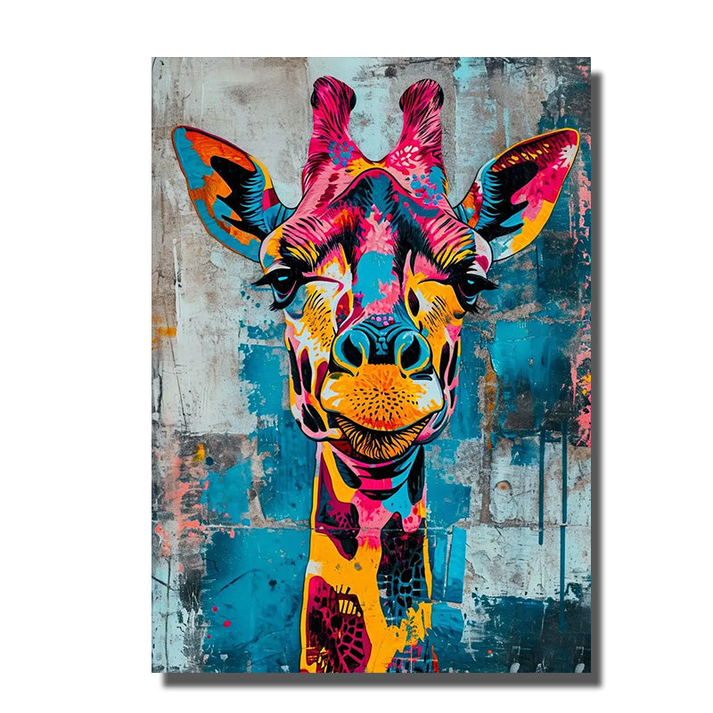 tableau girafe pop