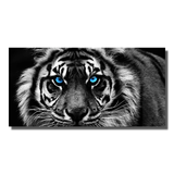 tableau tigre blanc yeux bleu