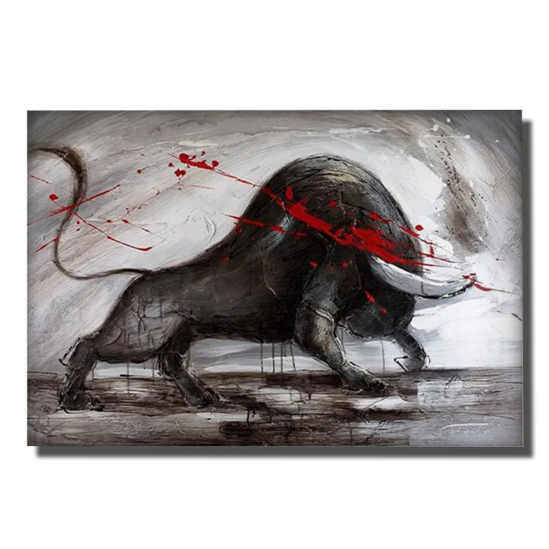 tableau taureau contemporain