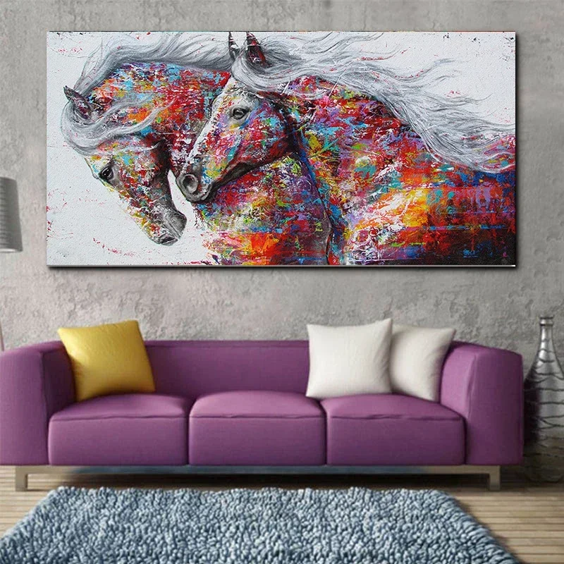 tableau peinture chevaux