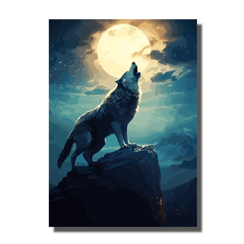 toile loup blanc