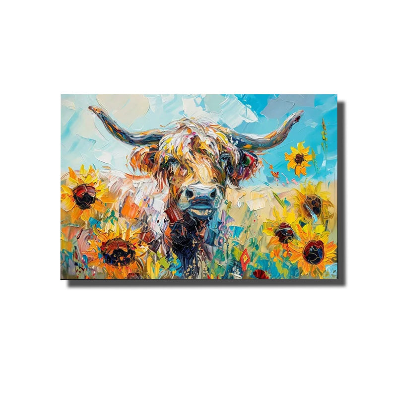toile vache multicolore
