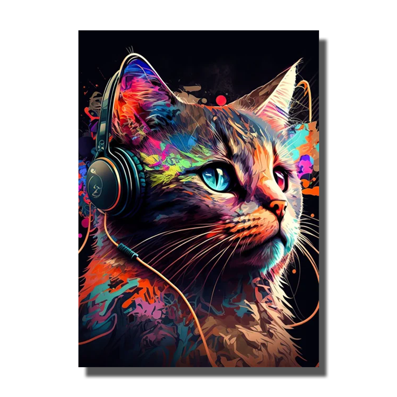 tableau peinture de chat