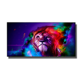 tableau tete de lion couleur