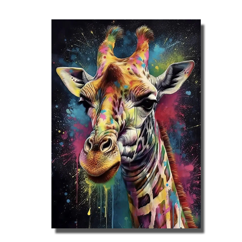 tableau girafes pop art
