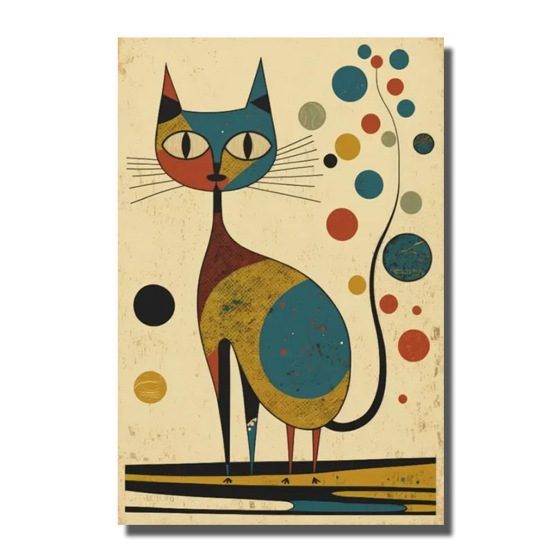 tableau chat abstrait