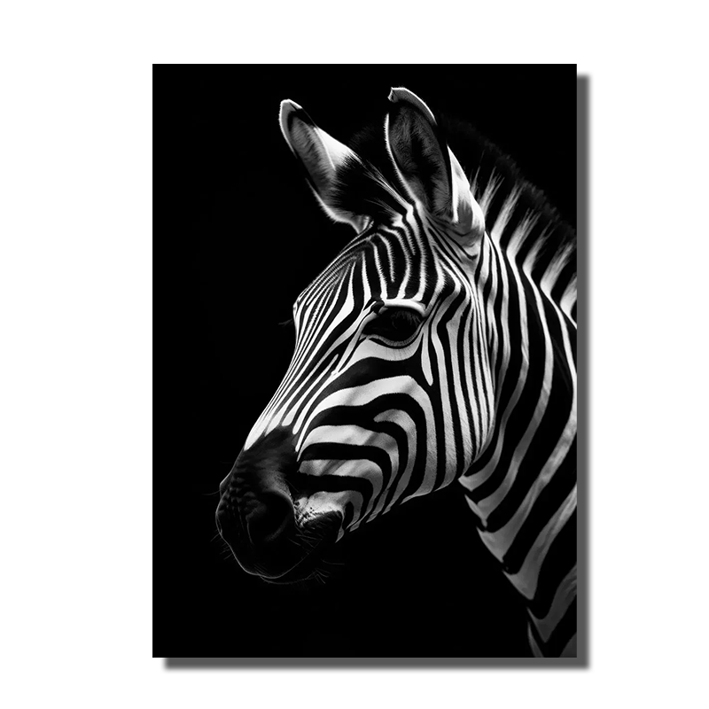 cadre noir et blanc zebre