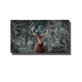 tableau cerf dans la neige