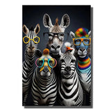 cadre zebre coloré