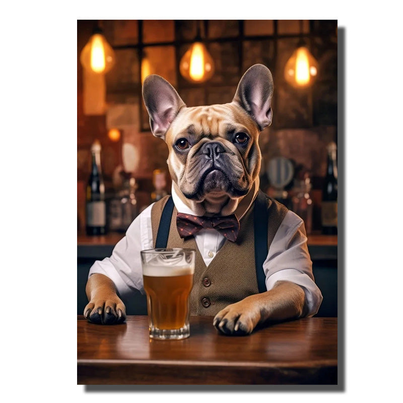 cadre chien costume