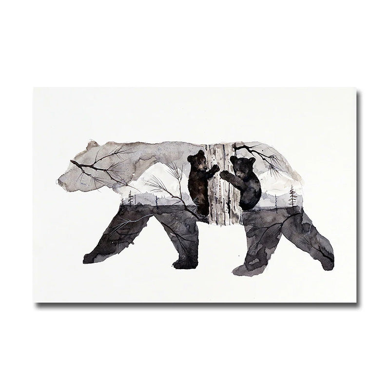 tableau montagne ours