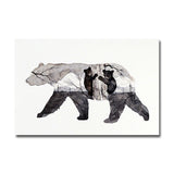 tableau montagne ours