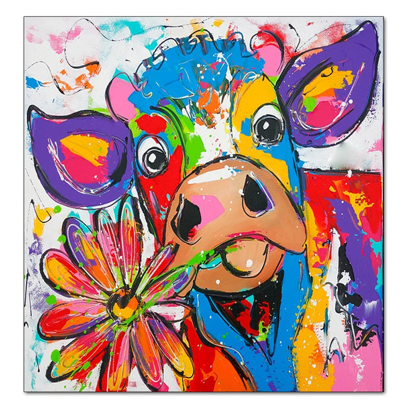 tableau vache pop art