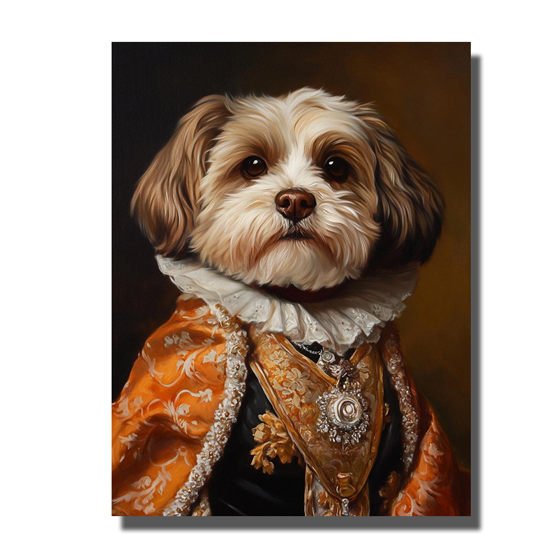 portrait chien tableau
