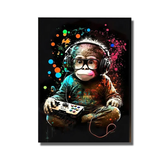 tableau singe peinture pop art