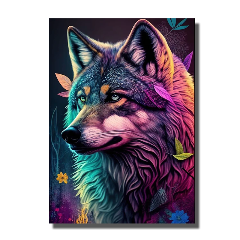tableau chien loup