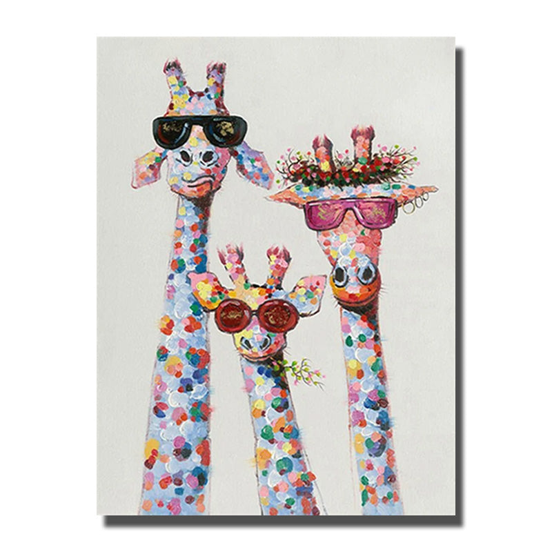 tableau coloré girafe
