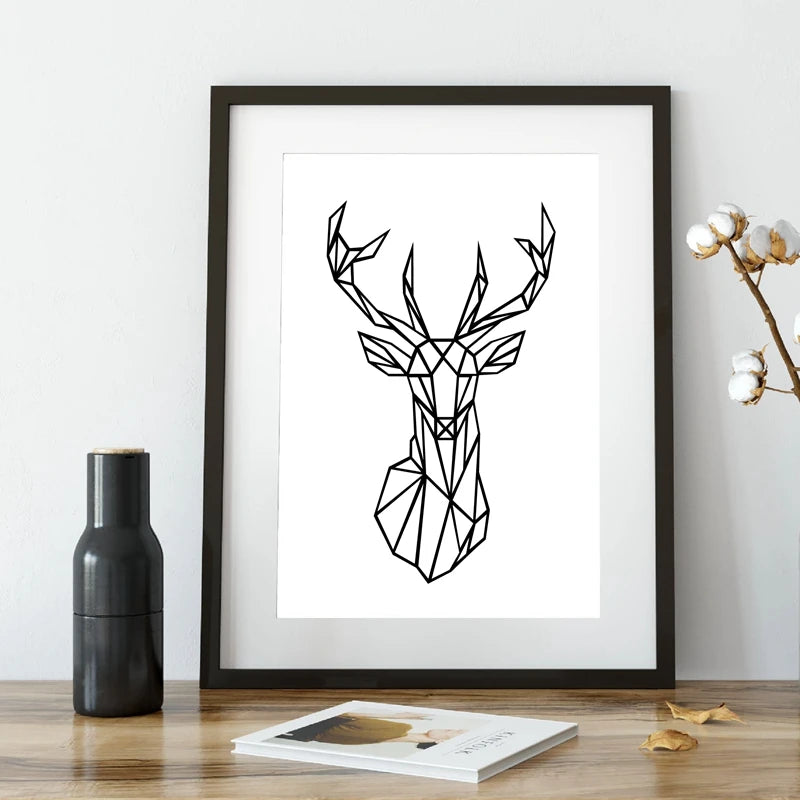 tableau tete de cerf