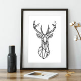 tableau tete de cerf