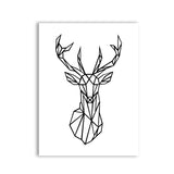 tableau tete de cerf geometrique