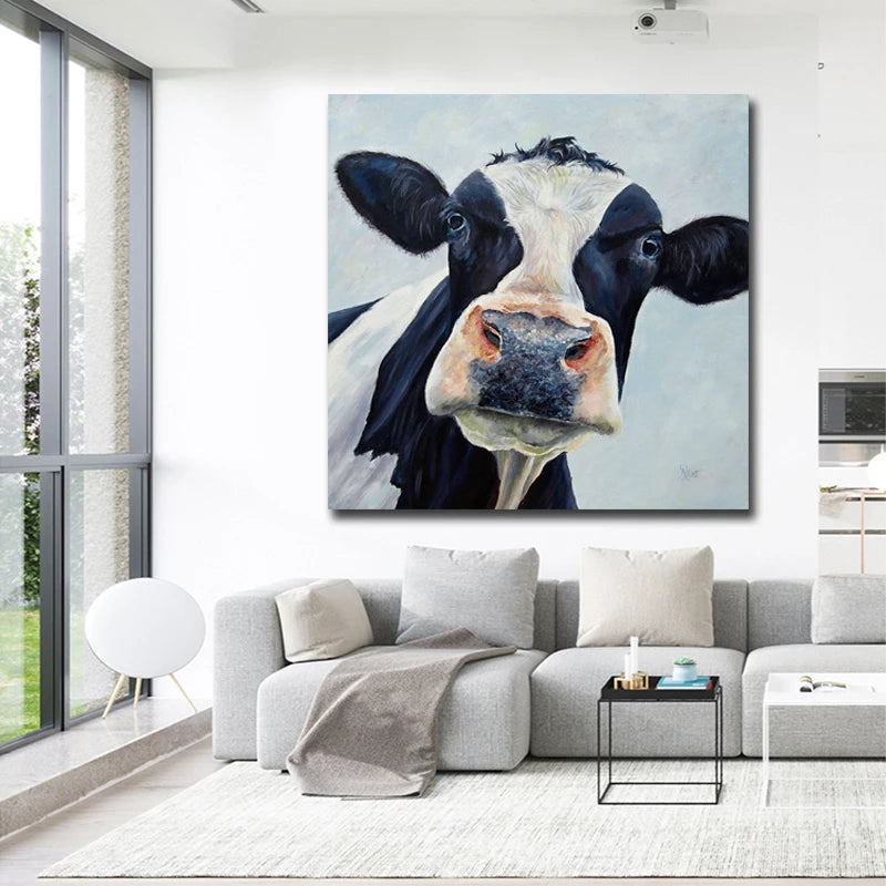 cadre mural tête de vache