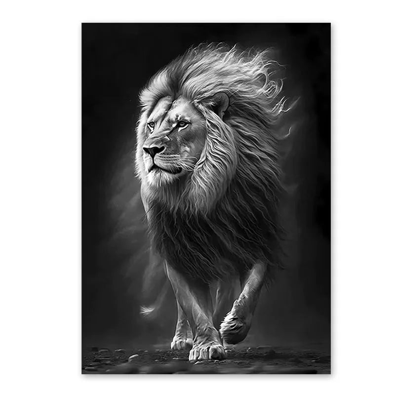 tableau decoration lion