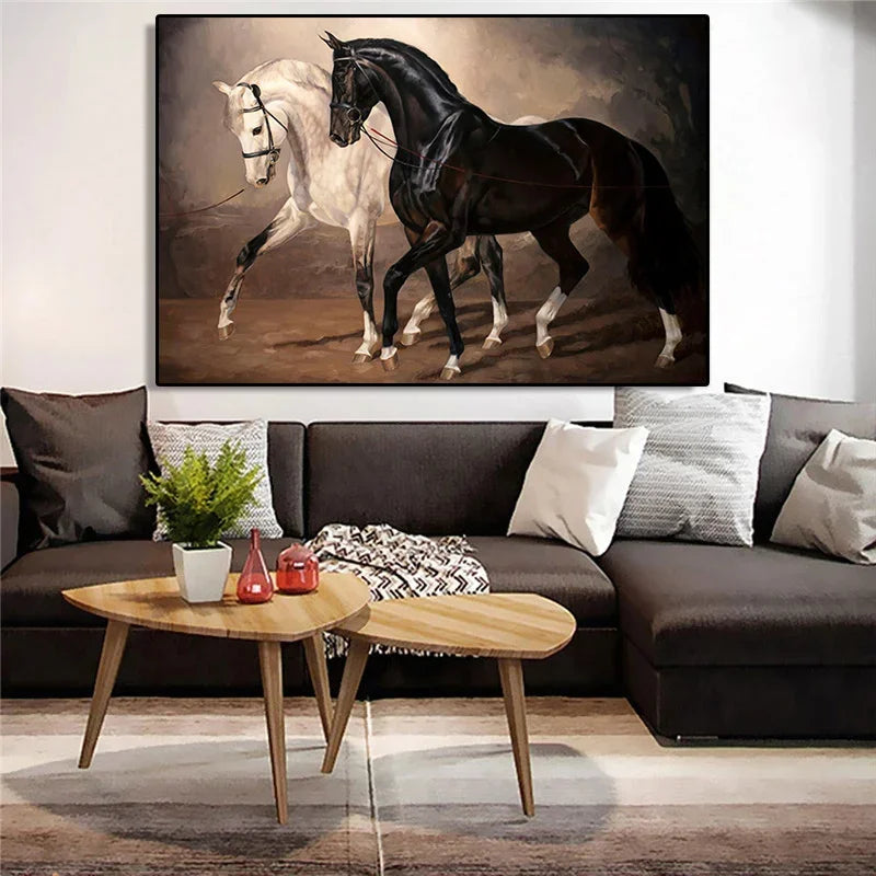 tableau ancien cheval