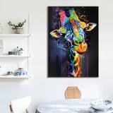 tableau girafe pop art