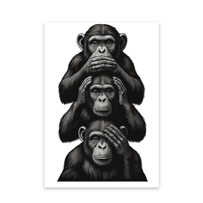 tableau 3 singes sagesse