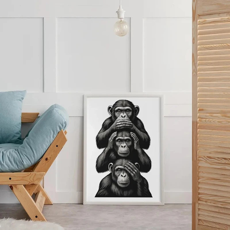 tableau 3 singes sagesse