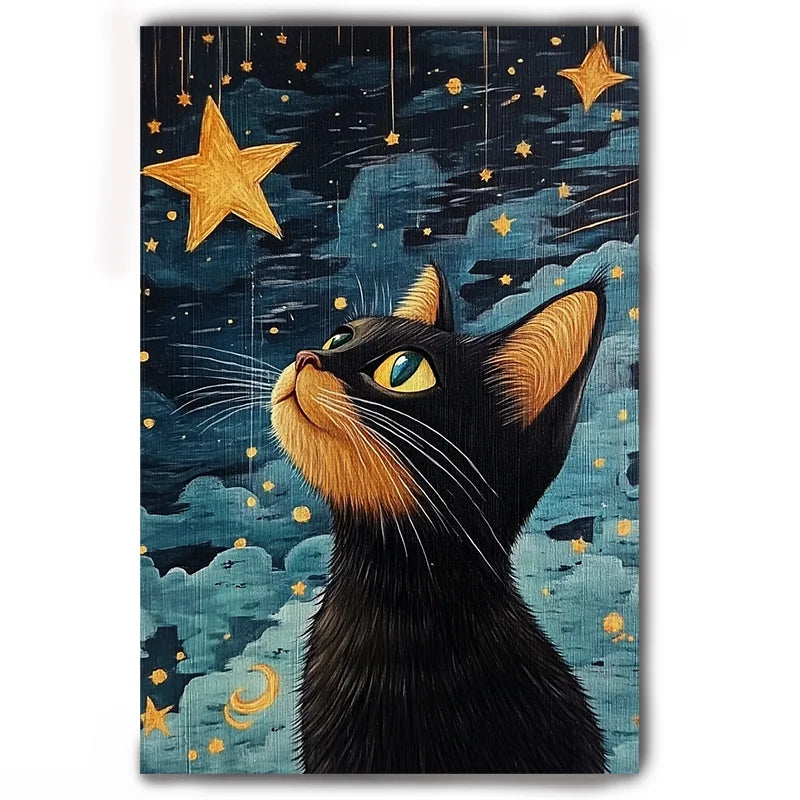 tableau chat peinture