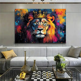 lion tableau couleur