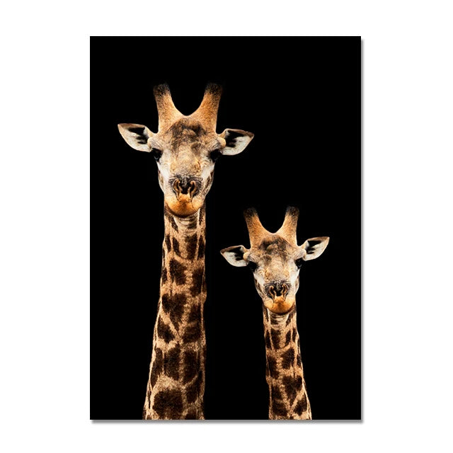 tableau girafes